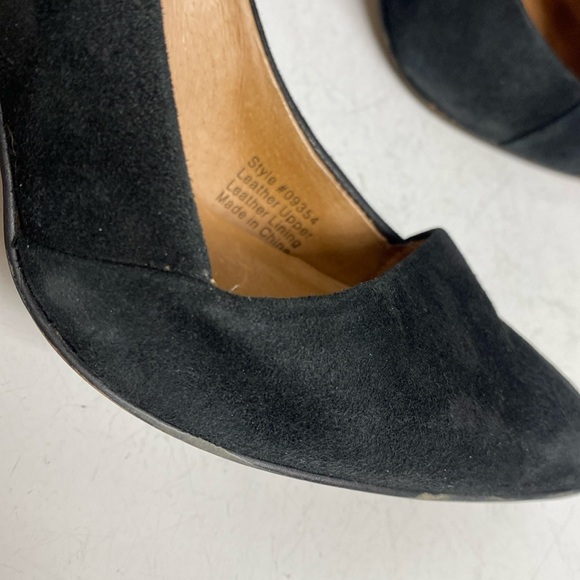 1937 Madewell Black Suede Slip On Heeled Shoes Size 8.5 - Picture 11 of 17